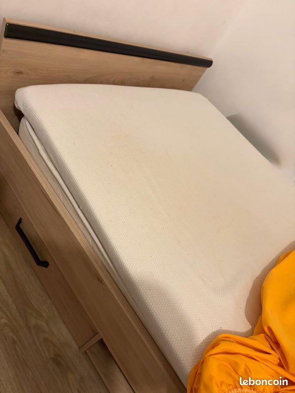 Lit complet 90X190 matelas, surmatelas, sommier (image 5)