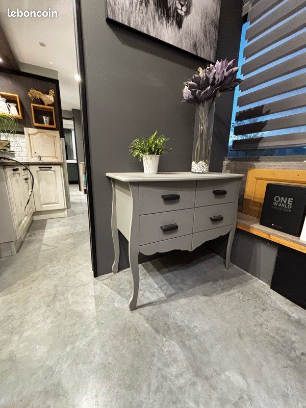 Meuble 2 portes gris (image 2)