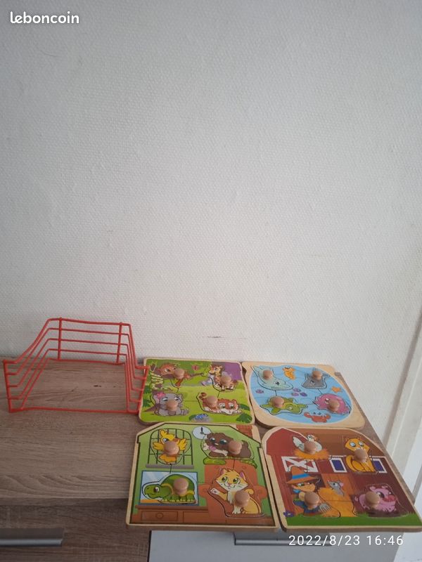 Lot de 4 jeux puzzles en bois enfant (image 2)