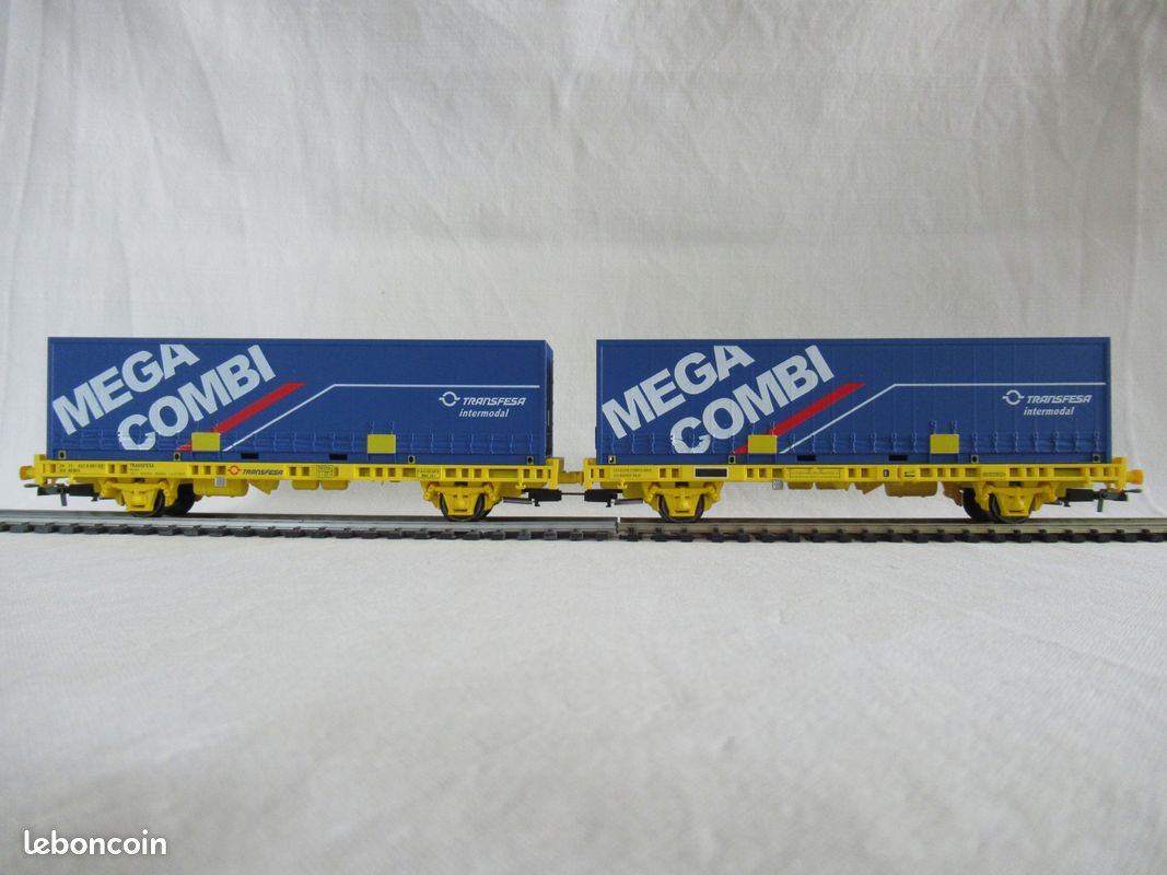 Lot De 2 Wagons Plats SNCF – Echelle HO – Marque Electrotren – Etat Neuf
