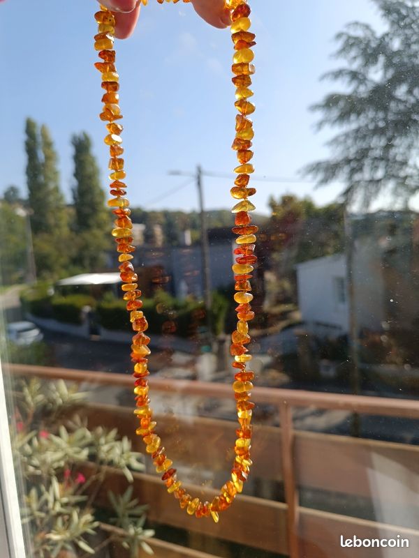 Grand collier ambre naturel (image 1)