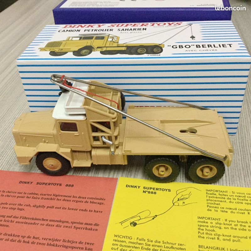Semi-remorque Dinky Toys 888 - Échelle 1/43 - Modèle BERLIET GBO - Année 1960 - Occasion