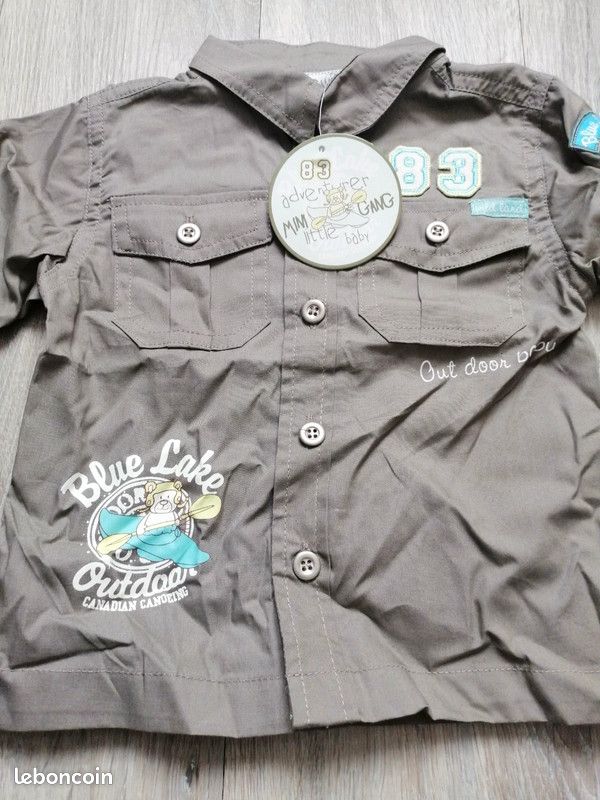 Chemise neuve manches longues 6 mois (image 2)