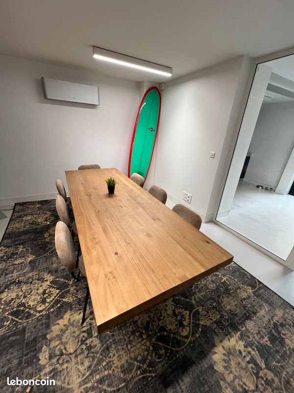 Table à manger, rectangulaire, en pin massif, 8 à 10 couverts, MALIO (image 3)