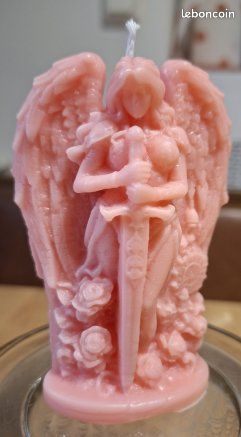 Statuette Ange Gardien ENESCO, 6 Cm, Rose, Porcelaine, Neuve Sous Emballage