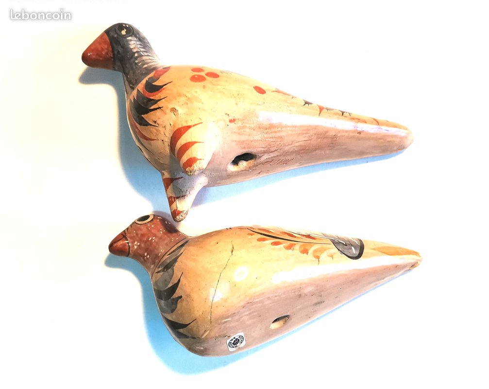 2 Pigeons céramique Mexique Tonalá d’Art traditionnel populaire (image 6)