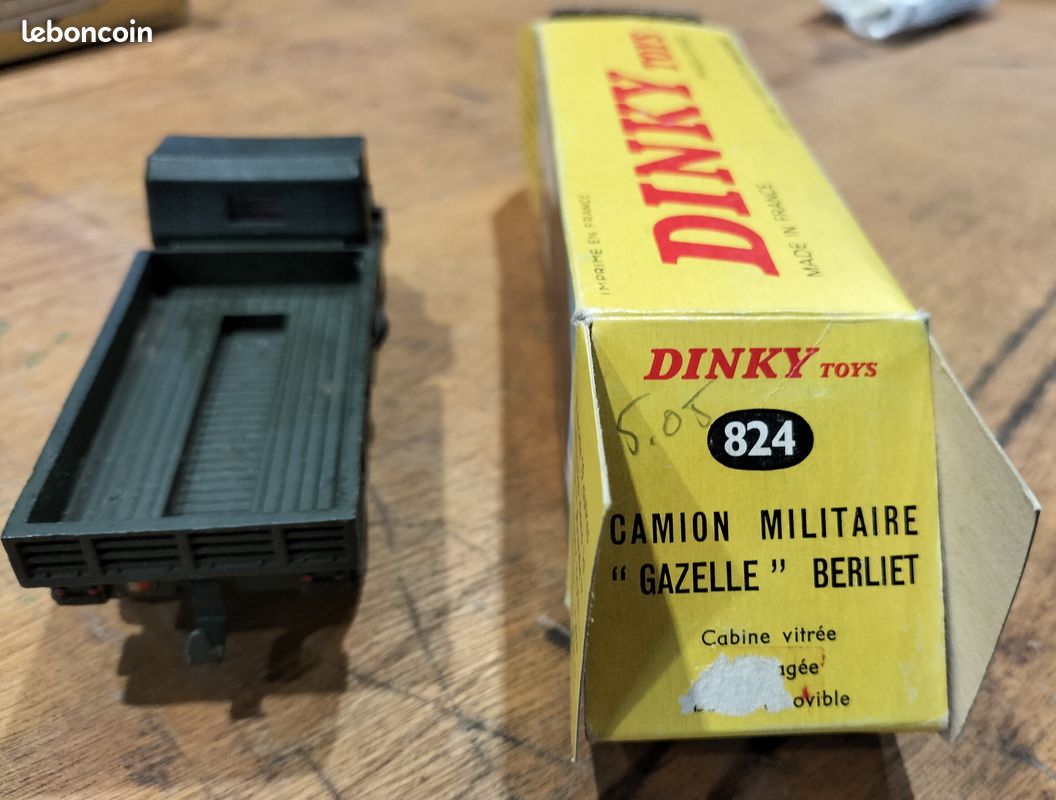 Dinky Toys 824 Camion Militaire Berliet Gazelle - Boîte D'origine + Coupon Rev