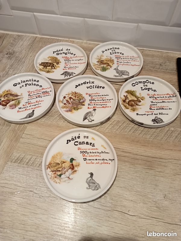 6 petites assiettes empilables dans leur panière d'origine (image 8)