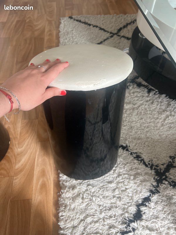 Table basse en verre et bois (image 7)