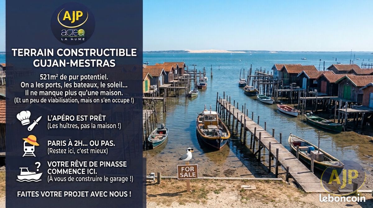 Terrain 521 m² · à Gujan-Mestras · 521 m² · 222 000 €