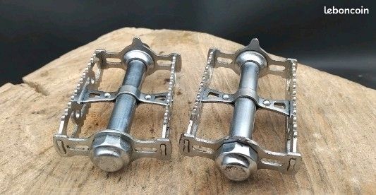 Pédales Vintage Lyotard 46D 14x125 Pour Vélo De Route Ou Course, Aluminium