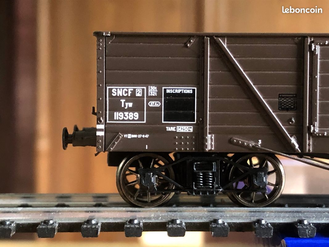 REE - Set De 2 Wagons Tombereau PLM / SNCF Ep III - HO (1/87) - WB814 - Neuf