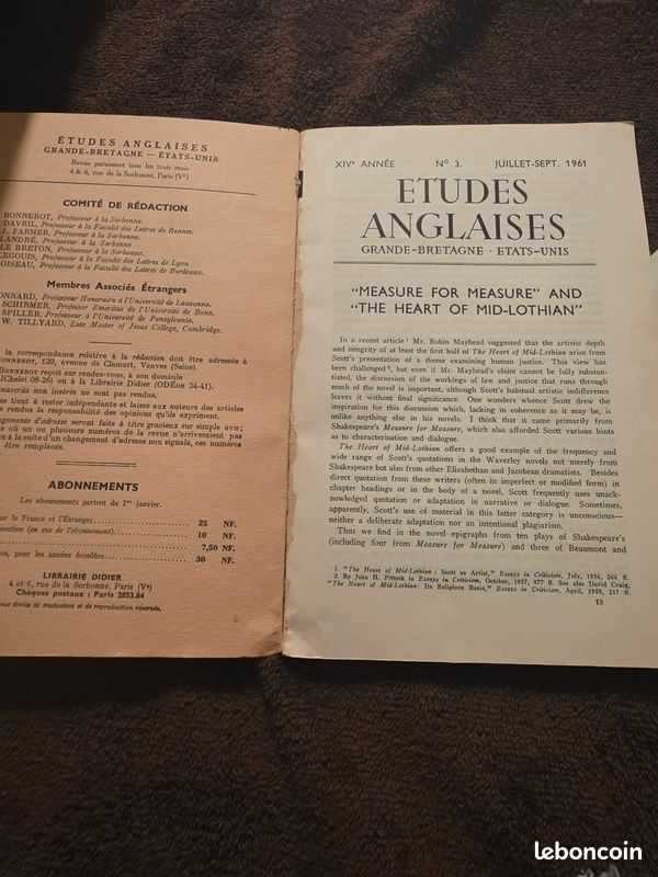 Etudes anglaises vue de cote — LBC AT'Brocante Troyes