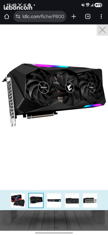 Carte graphique Rx6900xt aorus 16giga (image 4)