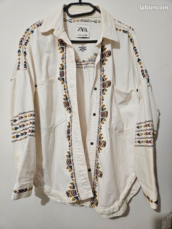 Surchemise veste Zara brodée bohème. Taille s (image 1)
