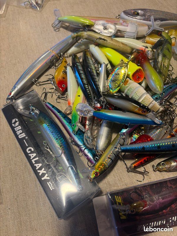 Lot De 2 Leurres De Pêche Vintage Luhr Jensen Sugar Shad - à Cliquet Et Manivelle, Pour Shad