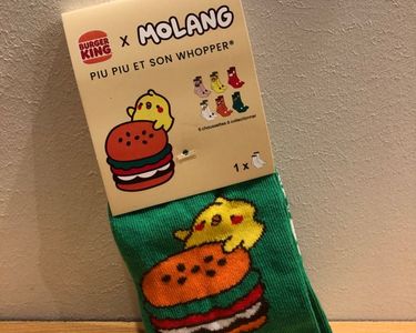 Chaussettes Burger King X Molang - Taille 29-32 - Pui Pui Et Son Whopper - Neuf
