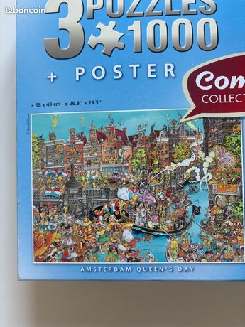 Puzzle King 1000 Pièces – « Jour De La Reine à Amsterdam », Modèle 5132, Neuf Intact