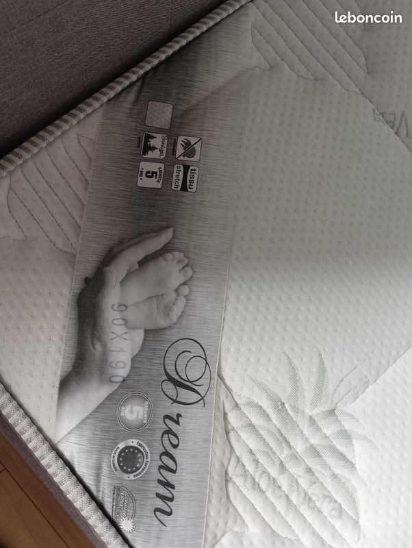 Lit + matelas 190x90 (image 4)