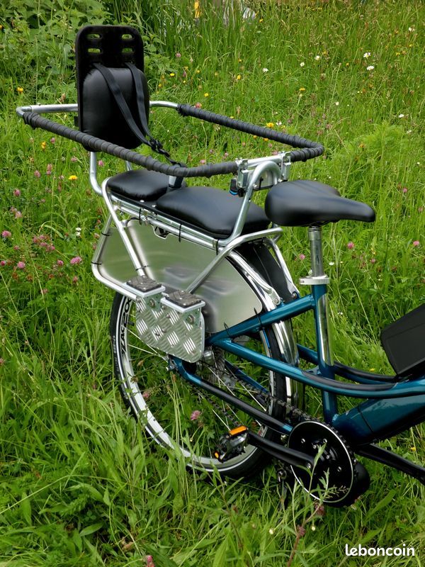 Siège Enfant Vélo Arrière Fischer Price - Vintage, Bleu, Rembourré, Occasion