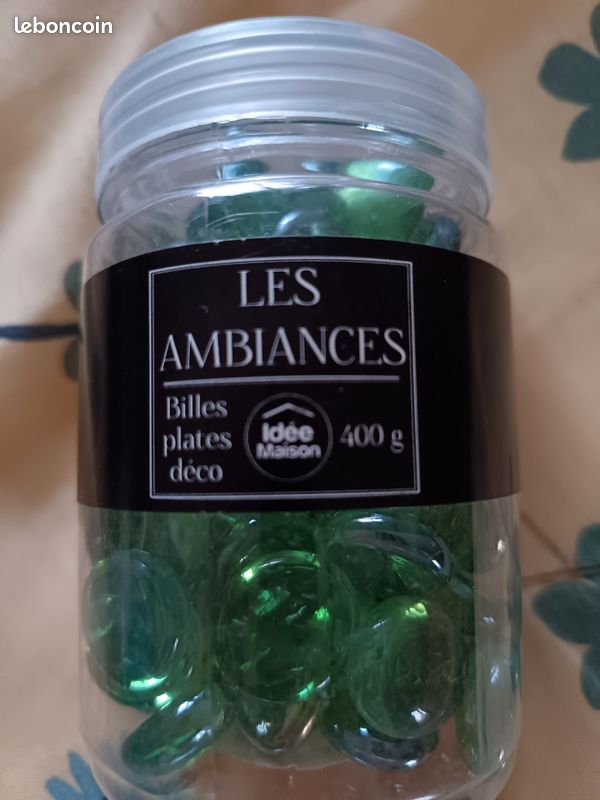 Billes de verre Opaque Blanc Nacré 16 mm