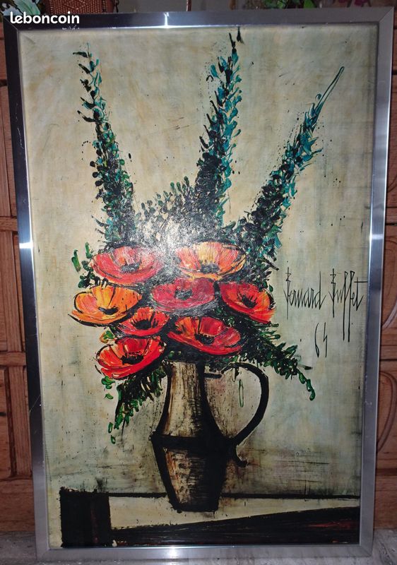 Reproduction tableau de Bernard Buffet « les pavots » (image 1)
