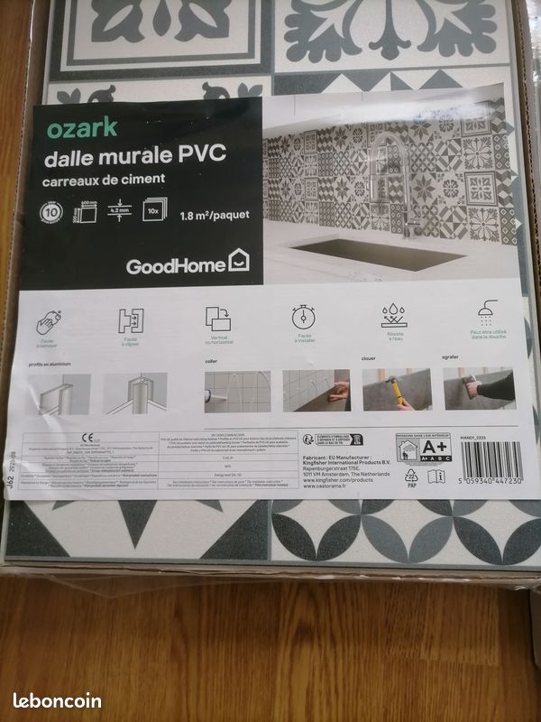 Dalle murale pvc carreaux de ciment (image 5)