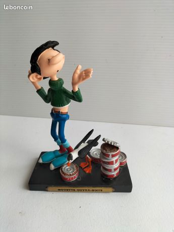 Gaston Lagaffe Figurine Résine – Gaston Et Ses Patins à Moteur – Plastoy 2004 – Collection BD – Neuf En Boîte