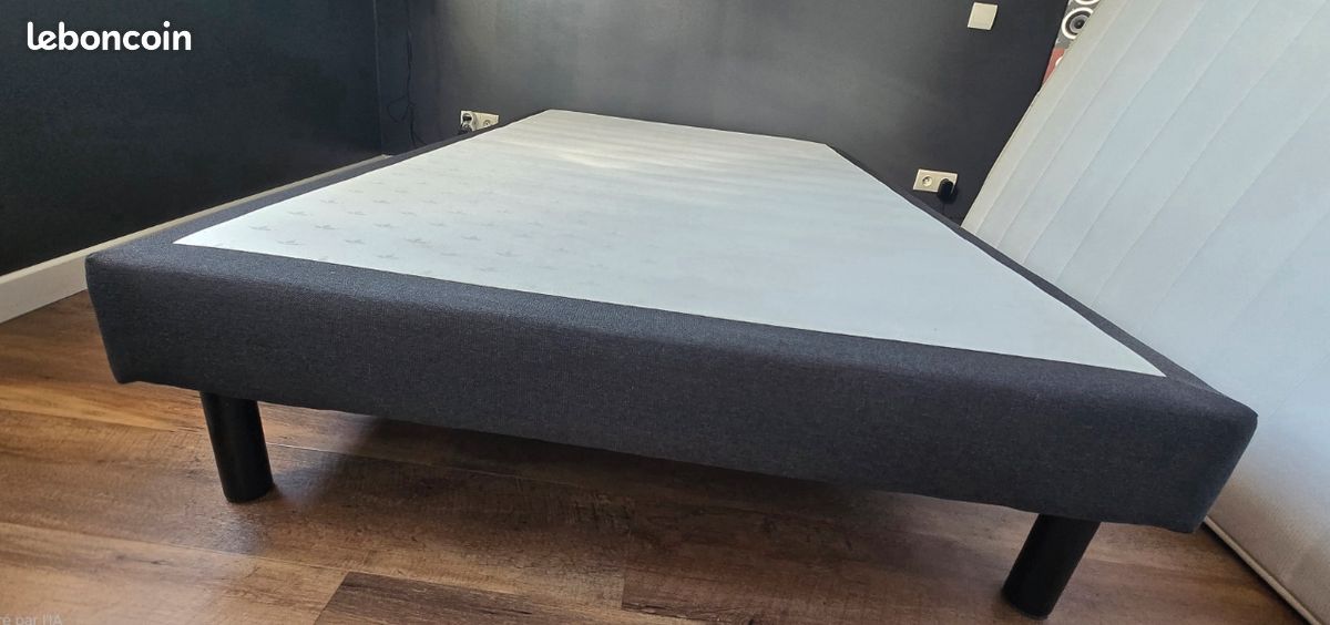 Lit complet 120x200 etat neuf (image 2)