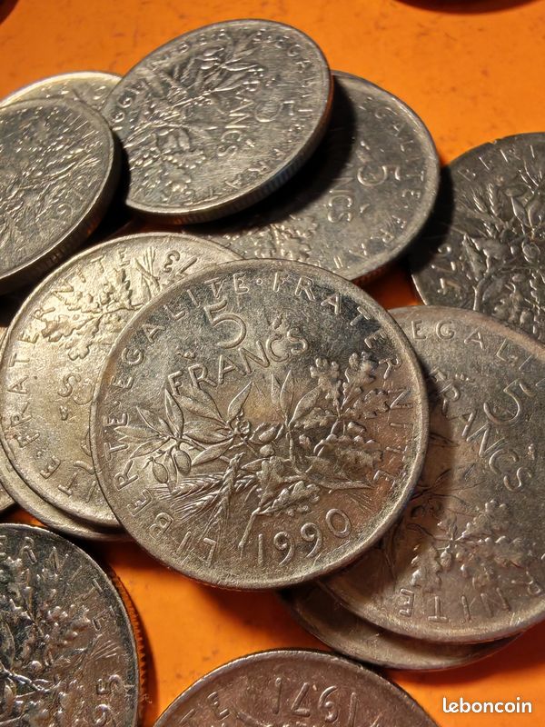 Lot de 25 pièces de 5 francs – Semeuse et commémoratives (image 1)