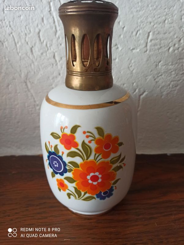 Lampe Berger Vintage Décor Fleurs - Marque Ma Maintenon, Pillivuyt, Française