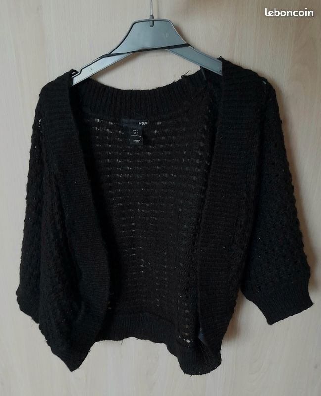 Gilet en maille noir (image 3)