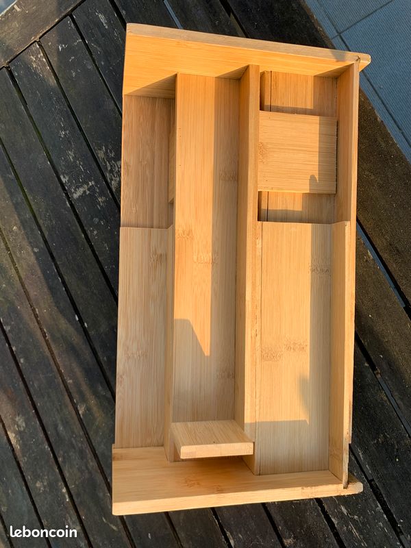 Lustiger Chef Étagère à épices en Bambou Extensible pour Cuisine (image 3)