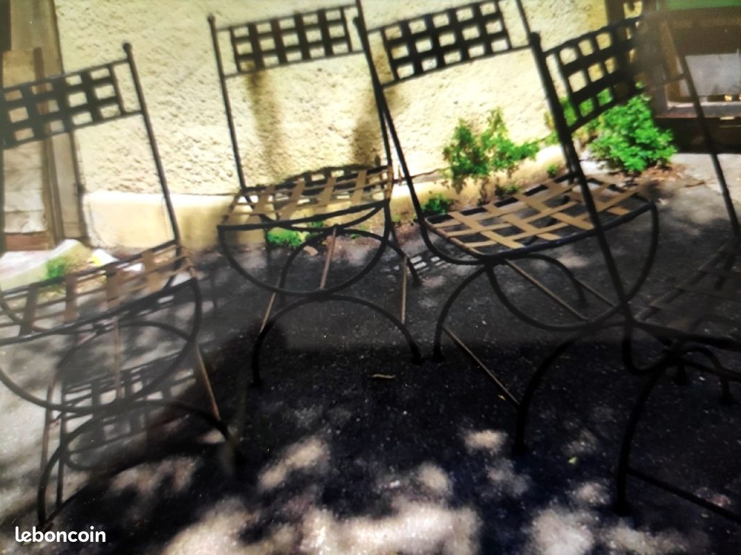 MagiDeal Set De Mobilier Jardin Miniature 1/6 – Chaise Et Canapé En Fer Forgé Pour Maison De Poupée