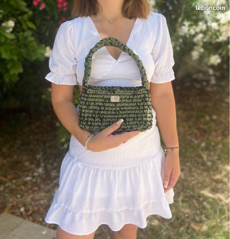 Sac Thalie au crochet en fils t-shirt personnalisable (image 5)