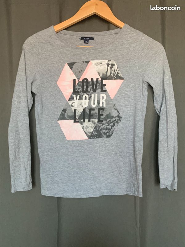 T-shirt gris 12 ans (image 1)