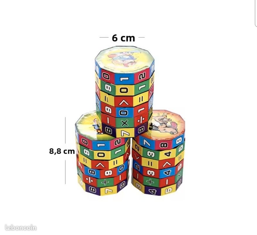 1 ensemble de jouets d'apprentissage des mathématiques magnétiques, chifes et symboles magnétiques, ensemble de compétences en mathématiques, blocs