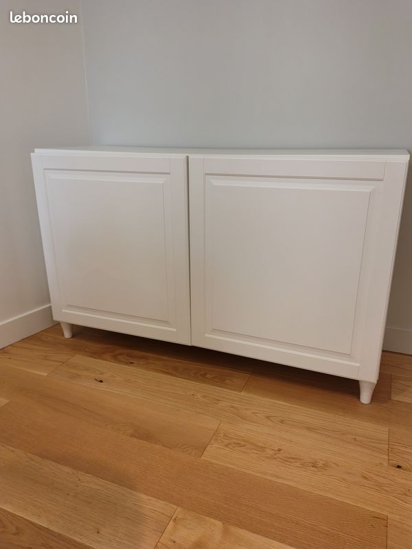 BESTÅ Blanc - Meuble Rangement avec Portes (image 1)