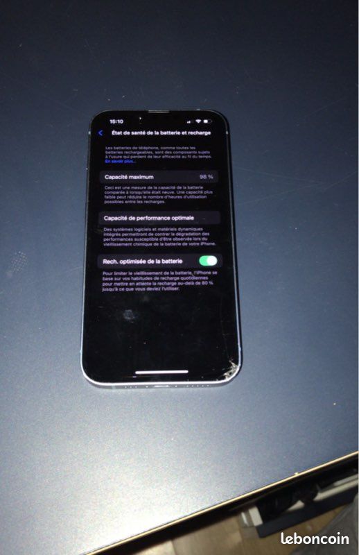 IPhone 14 à petit prix – Écran avant cassé, mais parfaitement fonctionnel, avec quelques rayures (image 3)