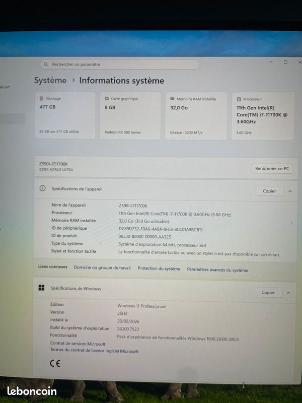 PC I7 11700K 32 gb ram Mini ITX (image 10)