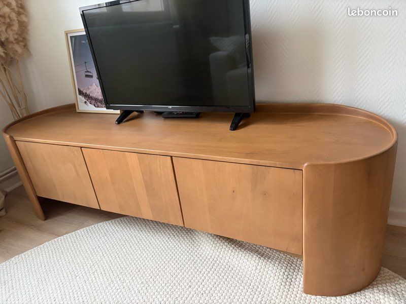 Meuble télévision en bois de manguier Sklum (image 5)