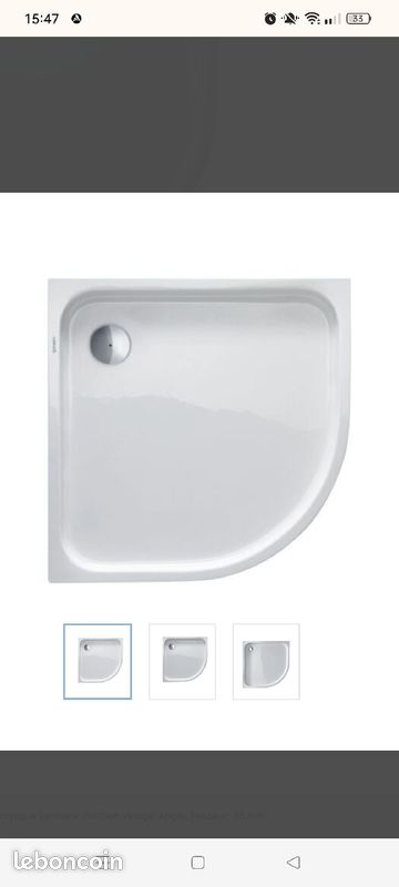 Receveur Duravit + pieds + garniture vidage (image 1)