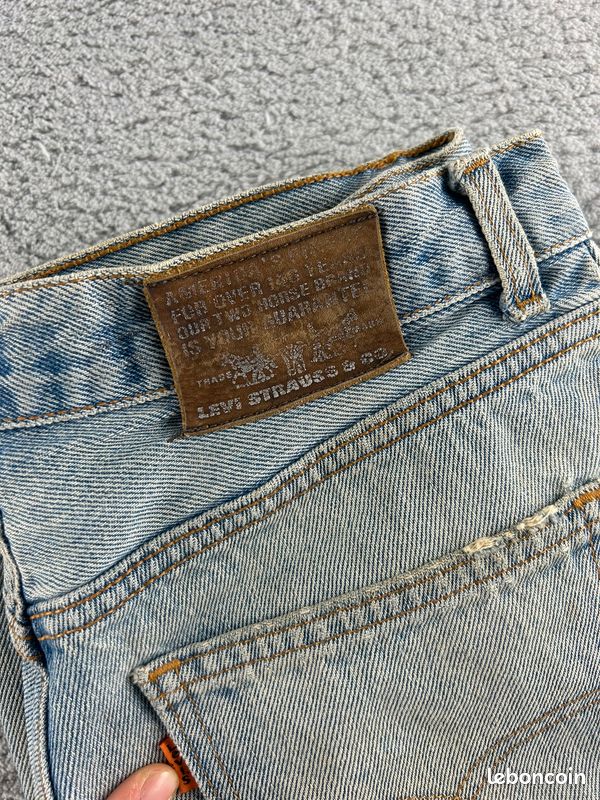 Jean Levi's made in Belgique Bleu Coupe Droite pour homme W33 FR42/44 L32 #LEV.2226 (image 3)