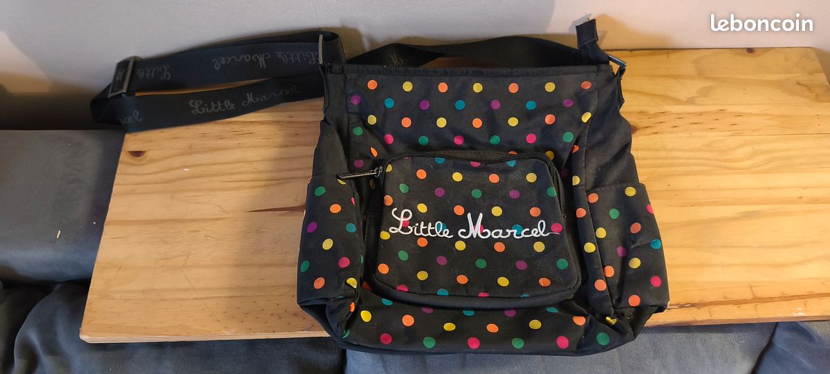 N9500 SAC À main fourre-tout bandoulière noir Little Marcel LBVYR mode vintage EUR 90,00 - FR