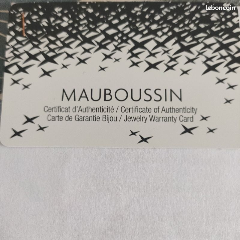 Bracelet Mauboussin « Moi Non Plus » - Acier, Or Blanc Et Diamants De Couleur Fantaisie - Neuf Sans Emballage