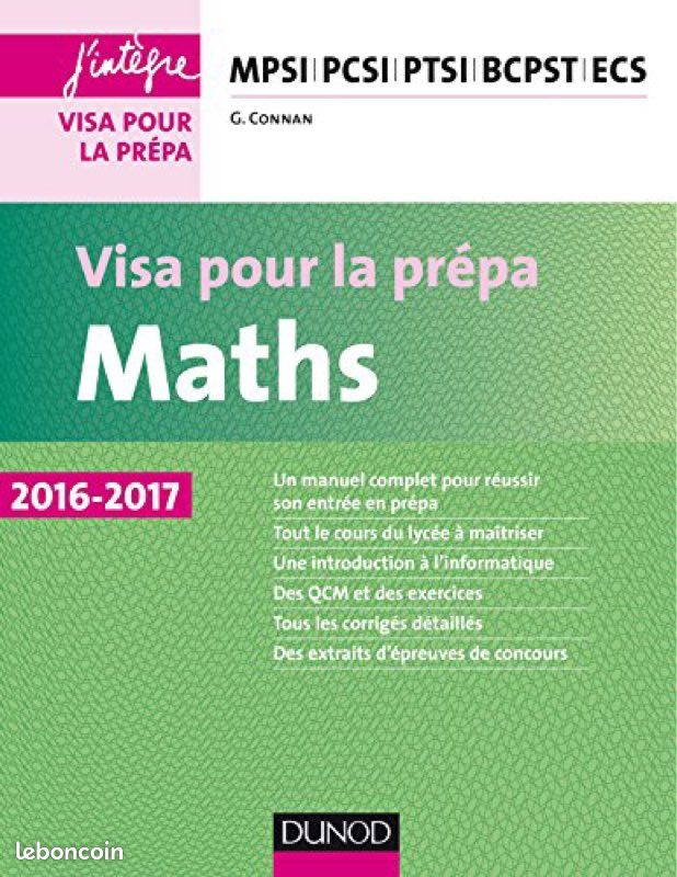 Visa pour la prepa Maths (image 1)