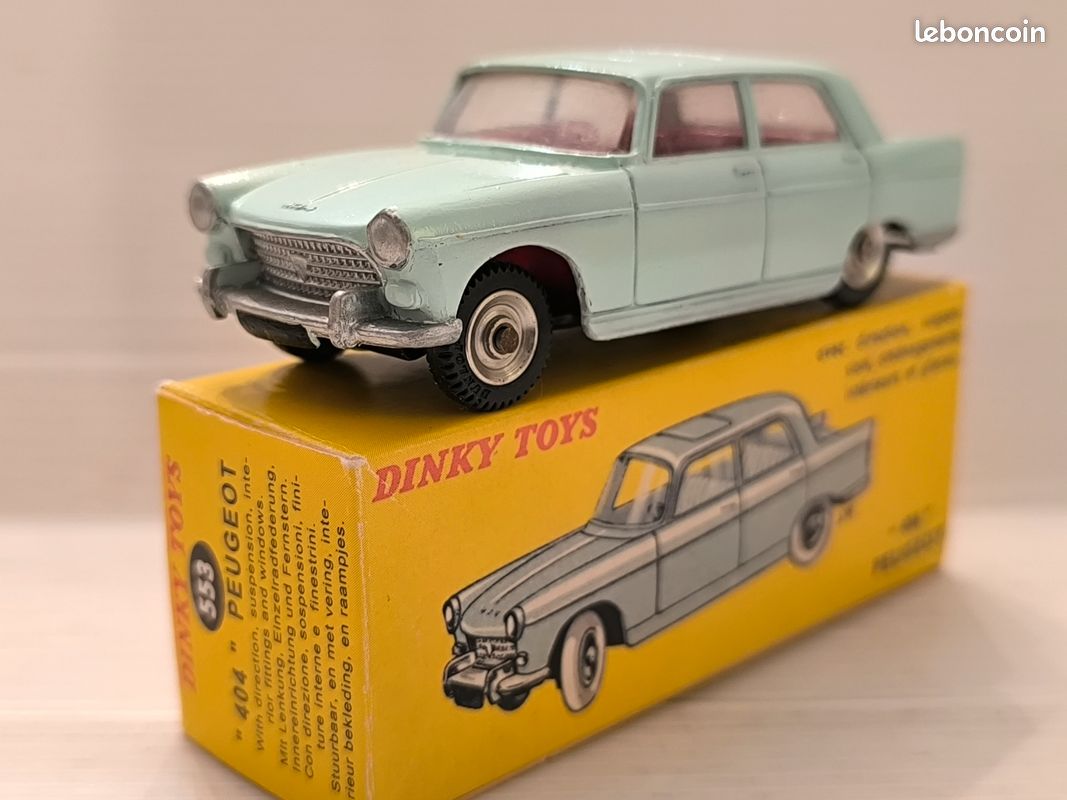Dinky Toys Peugeot 404 N°553 Meccano France – Métal, Bon état Peinture Fatiguée
