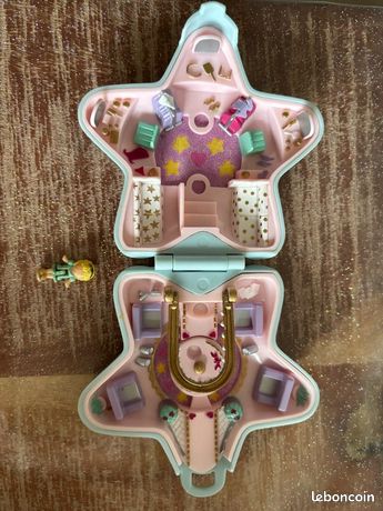 Boîte Polly Pocket BLUEBIRD étoile Bleue – Fashion Fun – 1 Figurine – 1992 – Occasion