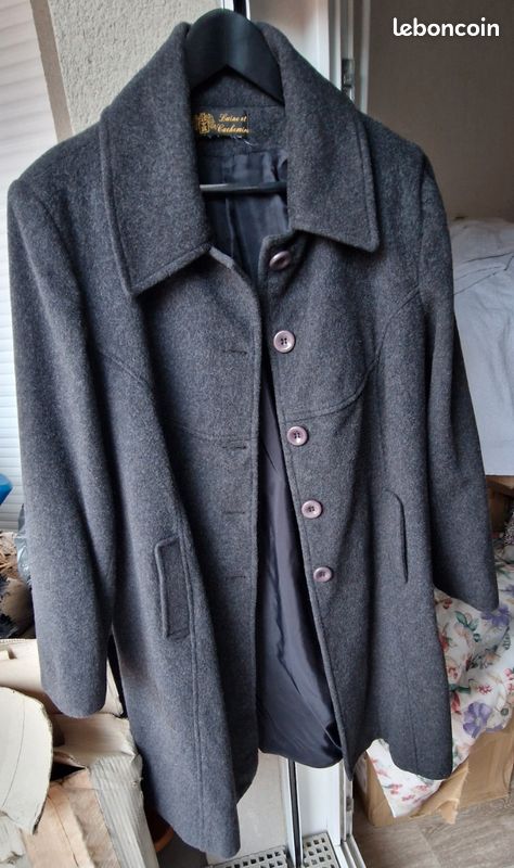 Manteau en laine & cachemire - Paul Matis - taille 44 : Achat occasion | Manteaux (femme) Paul Matis Gris 15 Très bon état