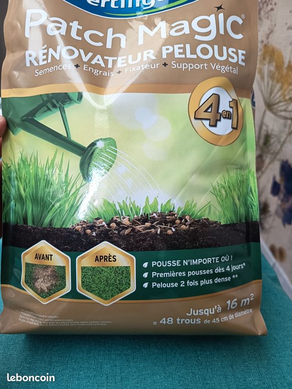 Réparation Pelouse Engrais Patch Magic 7kg - Rapide - Semences